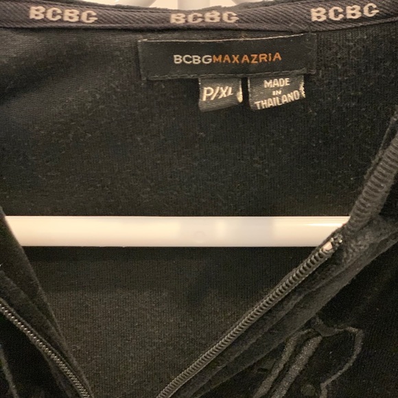 BCBG Black Suede Hoodie - Picture 3 of 3